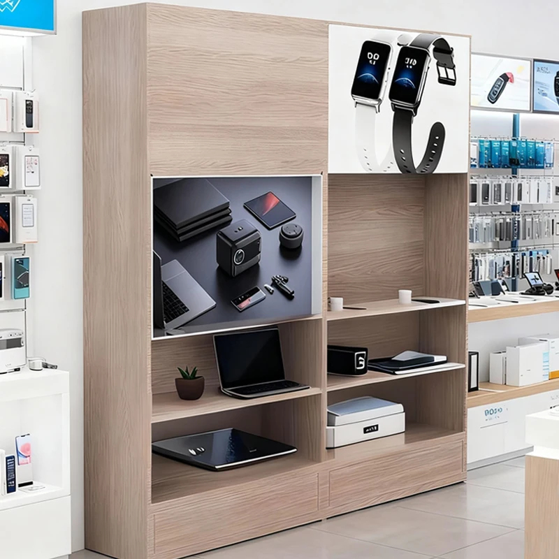 ชั้นวางสินค้าโลหะแบบกำหนดขนาดเ - Phone Accessories Rack Display บทวิจารณ์และราคา