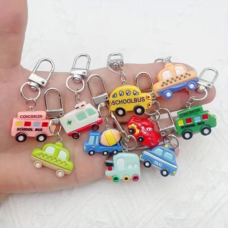 พวงกุญแจรถการ์ตูนเรซิน 10 ชิ้น - Phone Accessories บทวิจารณ์และราคา